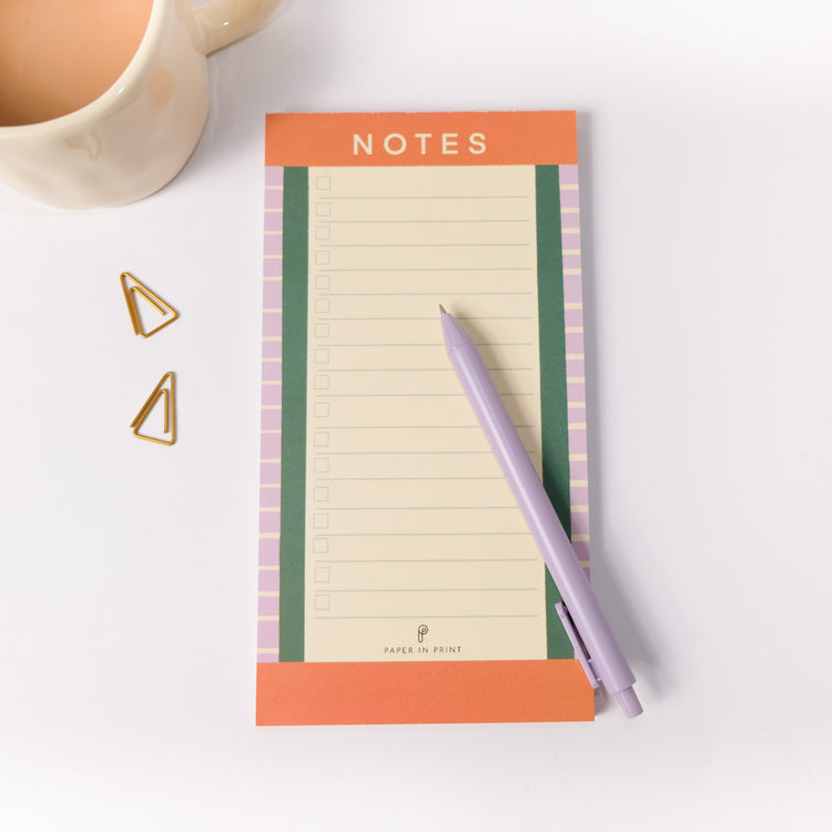 NOTEPAD ORANGE COLOUR BLOCK